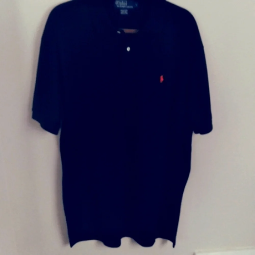 Polo by Ralph Lauren Men's Black Classic Preppy Polo‎ with Red Pony